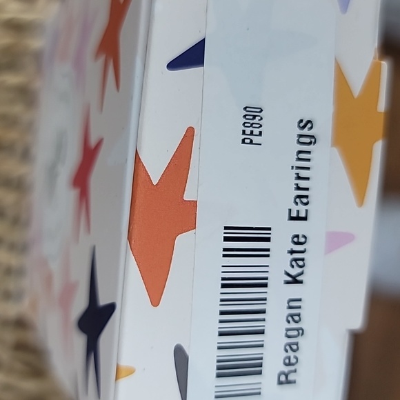 Plunder earrings blue fringed gold hoops Reagan Kate nwt new with tags - Picture 6 of 6